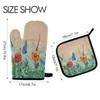 Spring/Summer Bird Butterfly Dragonfly Flower Quilted Oven Mitts and Potholders view 2