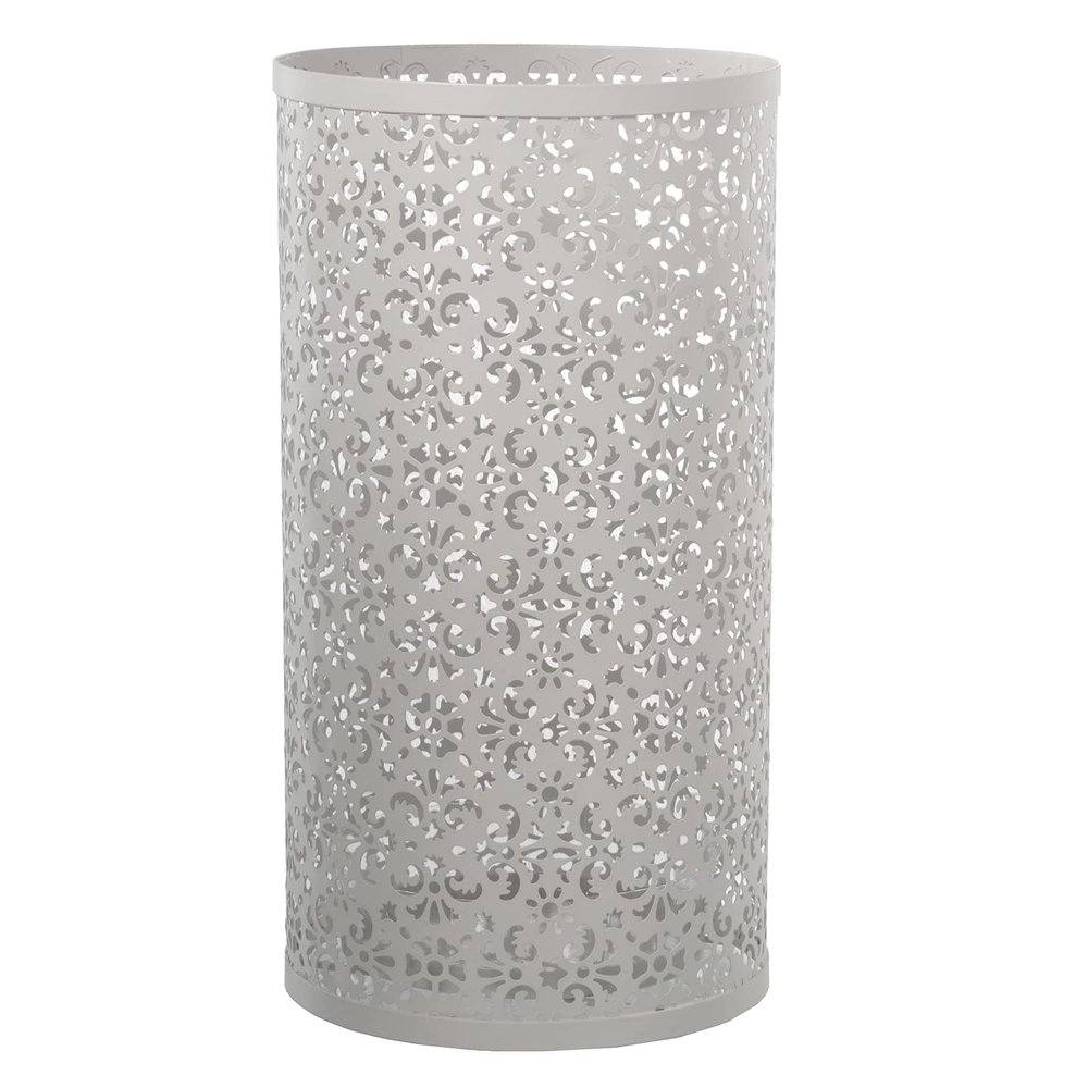 DRW Umbrella Stand, Metal, White, Standard