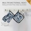 HMZXZ RXYY Watercolor Abstract Ethnic Textured Oven Mitt & Pot Holder Set view 3