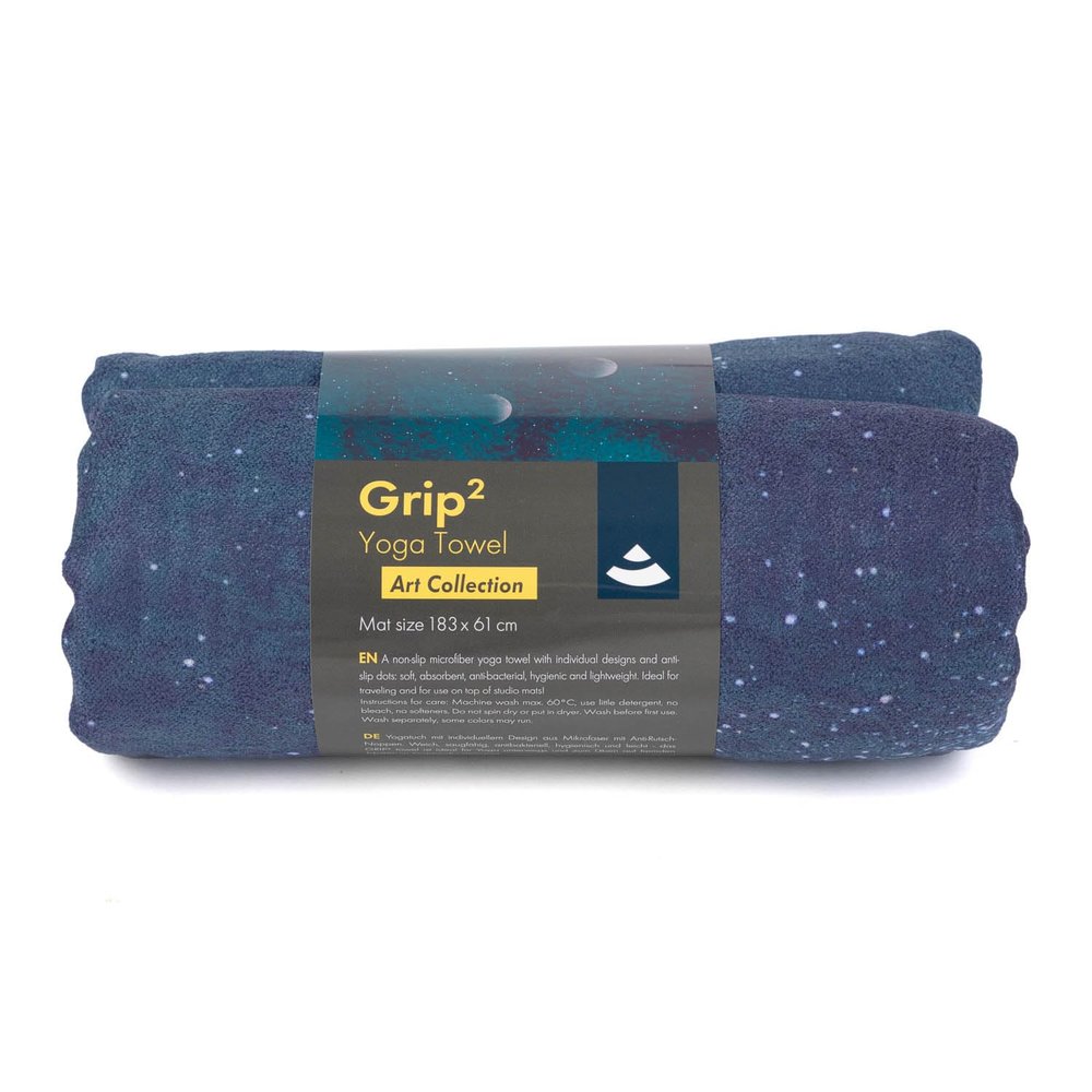 Bodhi Grip Yoga Towel | Non-Slip Microfiber Towel | Hot Yoga Towel | Night Blue/Dusty Moon