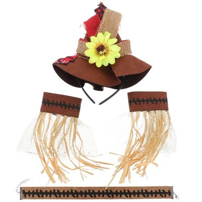 TOYANDONA Halloween Scarecrow Costume Accessory Set