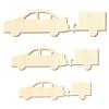 Wooden Car V7 with Tarpaulin Trailer, 25 cm view 2