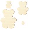 Wooden Teddy Bear – Craft Decoration, 3–50 cm, Pack of 100, Height: 33 cm view 2