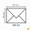 Paper24 75 DIN C6 Envelopes, 114 x 162 mm, Gummed, Delicate Cream view 4
