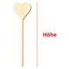 Wooden Heart Flower Stake, 25 cm view 3