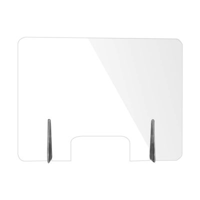HUOQILIN Acrylic Sneeze Guard with Pass-Through, 60 x 60 cm