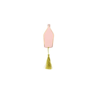 Gnrique 6 Bottle-Shaped Place Cards, Pink and Gold