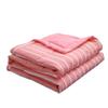 WWYL Cool Summer Quilt, Spring/Fall/Winter Comforter, Polyester Fiber, Anti-Allergy, Pink Stripes, 100 x 150 cm, 0.5 kg view 1