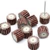 10-Pack 12 x 12 mm Grit 400 Flap Wheels with Mandrel for Dremel and Proxxon view 3