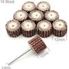 10-Pack 12 x 12 mm Grit 400 Flap Wheels with Mandrel for Dremel and Proxxon view 4