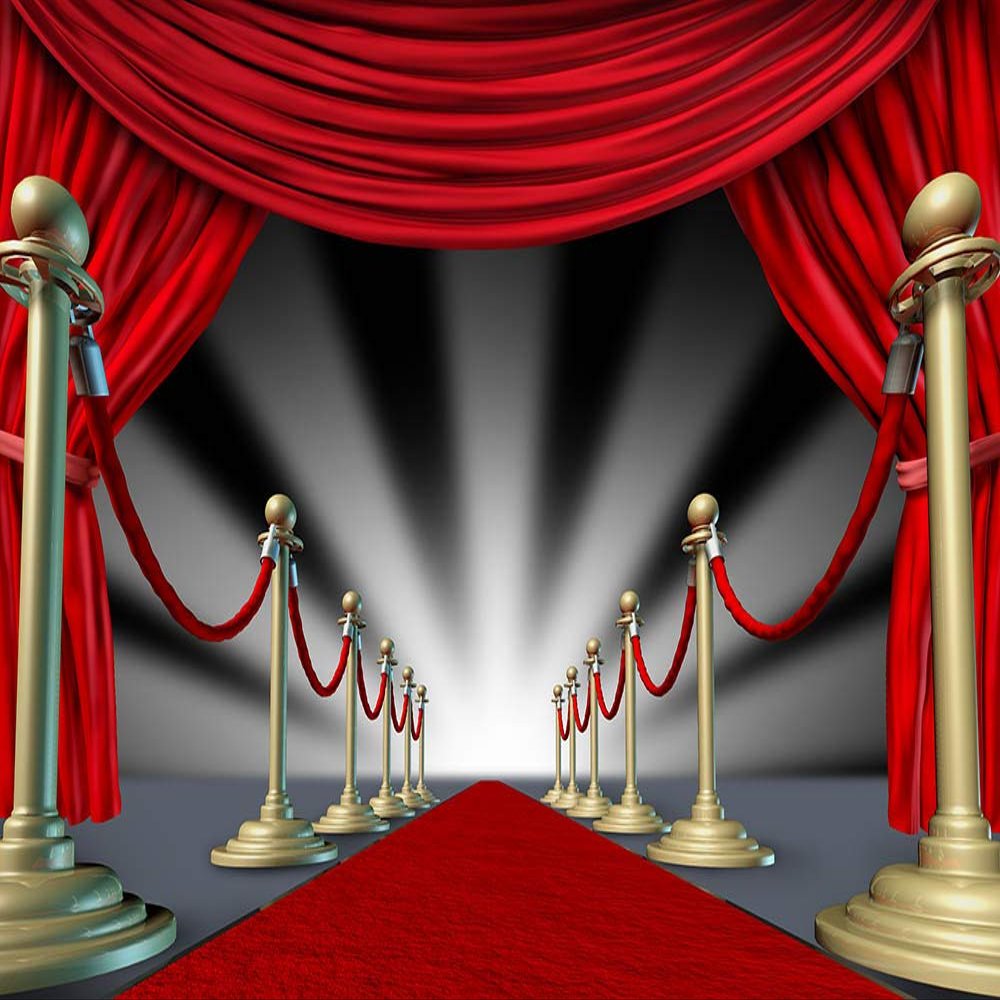 Avezano Hollywood Red Carpet Red Curtain Photography Backdrop, 2.2 x 1.5 m