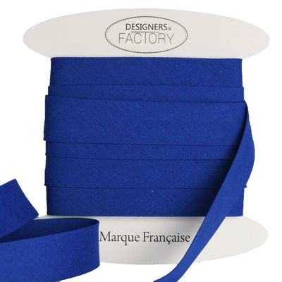 designers-factory Folded Cotton Bias Tape, Royal Blue, Approx. 5 m