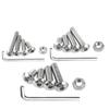 SGerste M3 M4 M5 Stainless Steel Hex Bolts, Socket Head Screws & Nuts Set, 503 Pieces view 2