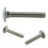 AGBERG M8 x 100 mm A2 Stainless Steel Carriage Bolts, Fully Threaded, Square Neck, 50-Pack view 1