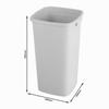 RothoPro Modo Square Bin 60 L Without Lid, BPA-Free PP Plastic, Gray view 2