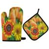 MNSRUU Sunflower Oven Mitts and Pot Holders, Non-Slip, Heat-Resistant view 1