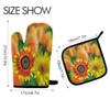 MNSRUU Sunflower Oven Mitts and Pot Holders, Non-Slip, Heat-Resistant view 2