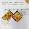 MNSRUU Sunflower Oven Mitts and Pot Holders, Non-Slip, Heat-Resistant view 3