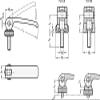 Stainless Steel Eccentric Clamp, 101 mm, Reinforced Support Washer, 20 mm M8 Screw view 2