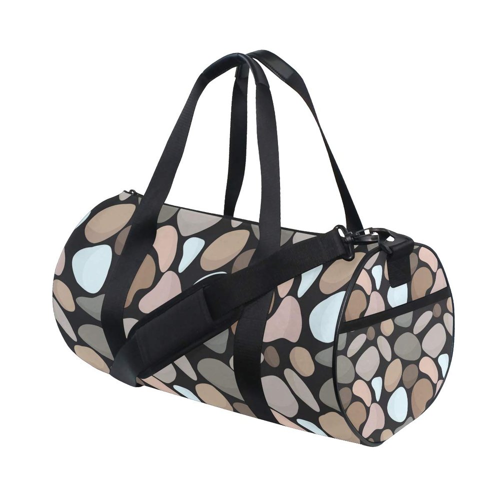 MONTOJ Large Sports Duffel Bag with “Cobblestones” Print