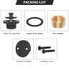 Uni-Green Lift-and-Turn Bathtub Drain Conversion Kit, Matte Black view 3