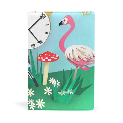 FANTAZIO Cute Cartoon Textbook Cover for Smaller Hardcover Textbooks up to 22.1 x 14.7 cm