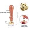 craspire Christmas Wax Seal Stamp, Pine Cone Branch with Bell, 25 mm, Removable Brass Head, Wooden Handle view 2