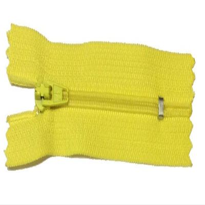 Non-separable Plastic Zipper 8 cm Lemon Yellow