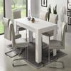 Dmora Extendable Dining Table, Modern Extendable Console, 160/220 x 88 x H80 cm, White view 4