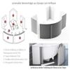 ECOLAM Frida Polimat Acrylic Corner Bathtub, White, 140 x 90 cm, Right + Carrier, Waste Set, Feet & Silicone view 2