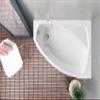 ECOLAM Frida Polimat Acrylic Corner Bathtub, White, 140 x 90 cm, Right + Carrier, Waste Set, Feet & Silicone view 3