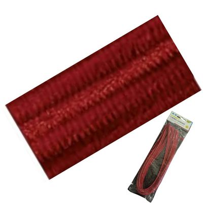 Folia Chenille Stems, 8 mm, 10-Pack, Dark Red