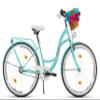 MILORD 26-Inch 3-Speed Aqua Blue Comfort Bike with Basket and Rear Rack view 2
