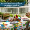 Oilcloth Tablecloth, Soda Lemonade Juice Pattern, White, Oval, 130 x 280 cm, Wipe-Clean view 3