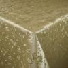KEVKUS Embossed Damask Oilcloth Tablecloth 03030-10, Gold Floral Roses view 1