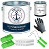 Swimming Pool Paint, Satin-Finish, Telegrau 4 (RAL 7047), Gray, for Concrete, with Paint Kit (X300) and Thinner (1 L) — Hamburger Lack-Profi (10 L) view 1
