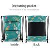Tropical Flower & Dragonfly Drawstring Gym Bag view 2