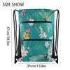 Tropical Flower & Dragonfly Drawstring Gym Bag view 3