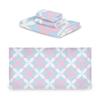 MONTOJ Bath Towel, Hand Towel, Clover Pattern, 3-Piece Set view 2