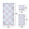 MONTOJ Bath Towel, Hand Towel, Clover Pattern, 3-Piece Set view 3