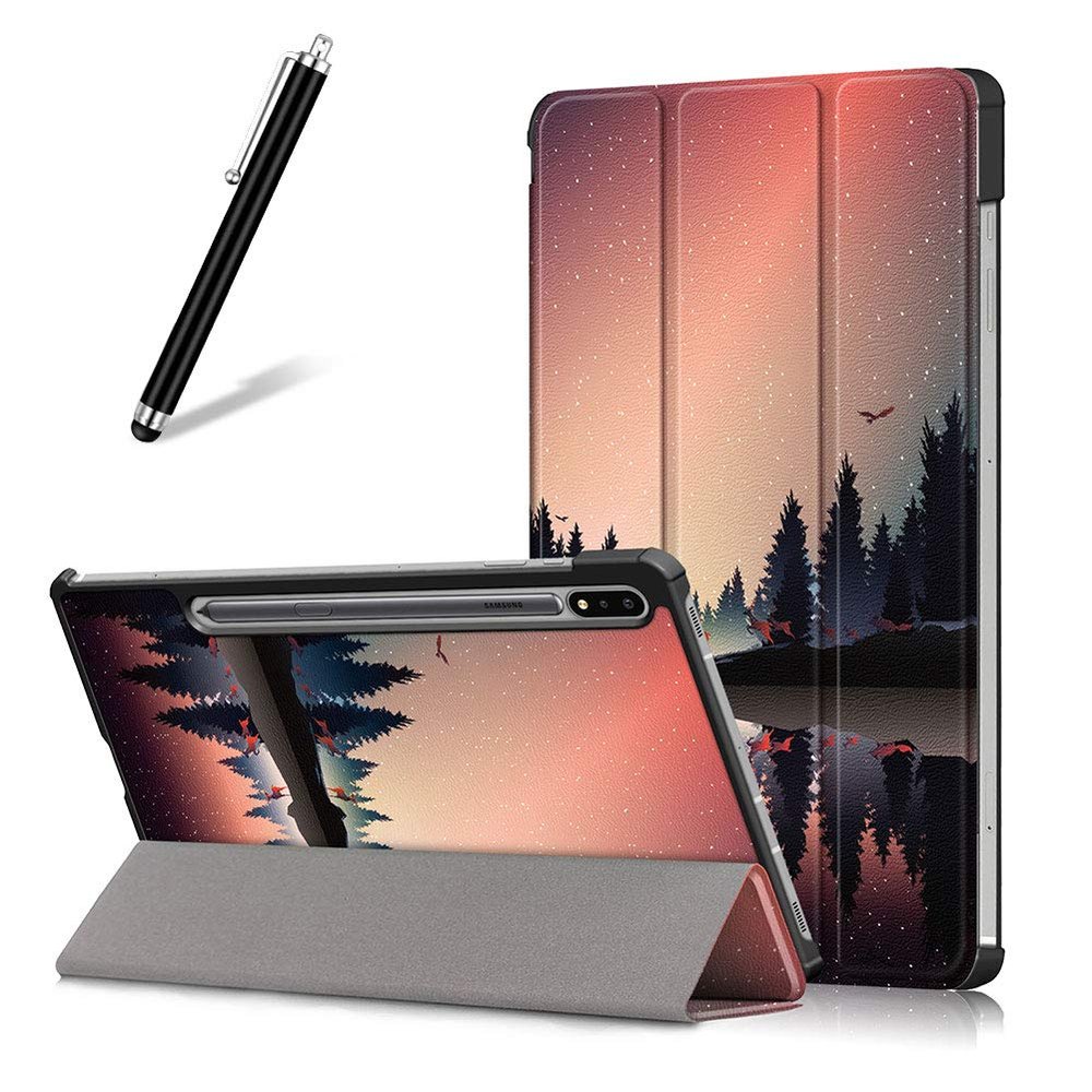 Artfeel Case for Samsung Galaxy Tab S7 Plus 12.4-inch 2020 T970/T975, Ultra-Thin PU Leather Folio Cover, Twilight