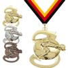 Pokalmatador Soccer Medal Belgium 39 x 59 mm, Incl. Medal Ribbon and Optional Personalized Inscription (Gold, Without Inscription) view 1