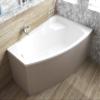 BADLAND FRIDA Corner Bathtub, White Acrylic, 150 x 100 cm, Right-Hand, 4-in-1 Complete Set with Premium Styrofoam Paneling and Chrome Automatic Drain, Made in EU view 2