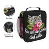 MONTOJ Insulated Lunch Bag with Leopard and Floral Print view 2