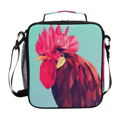 MONTOJ Insulated Lunch Bag, Rooster Design, Waterproof