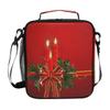 MONTOJ Insulated Lunch Bag with “Merry Christmas” Print, Waterproof, Ice Pack view 1