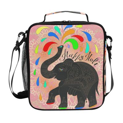 MONTOJ Insulated Cooler Bag, Elephant with Water Drops