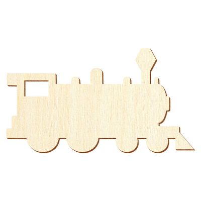 Wooden Locomotive V2 for Crafts and Décor, 5–50 cm, 1 Piece, 5 cm Wide