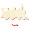 Wooden Locomotive V2 for Crafts and Décor, 5–50 cm, 1 Piece, 5 cm Wide view 3