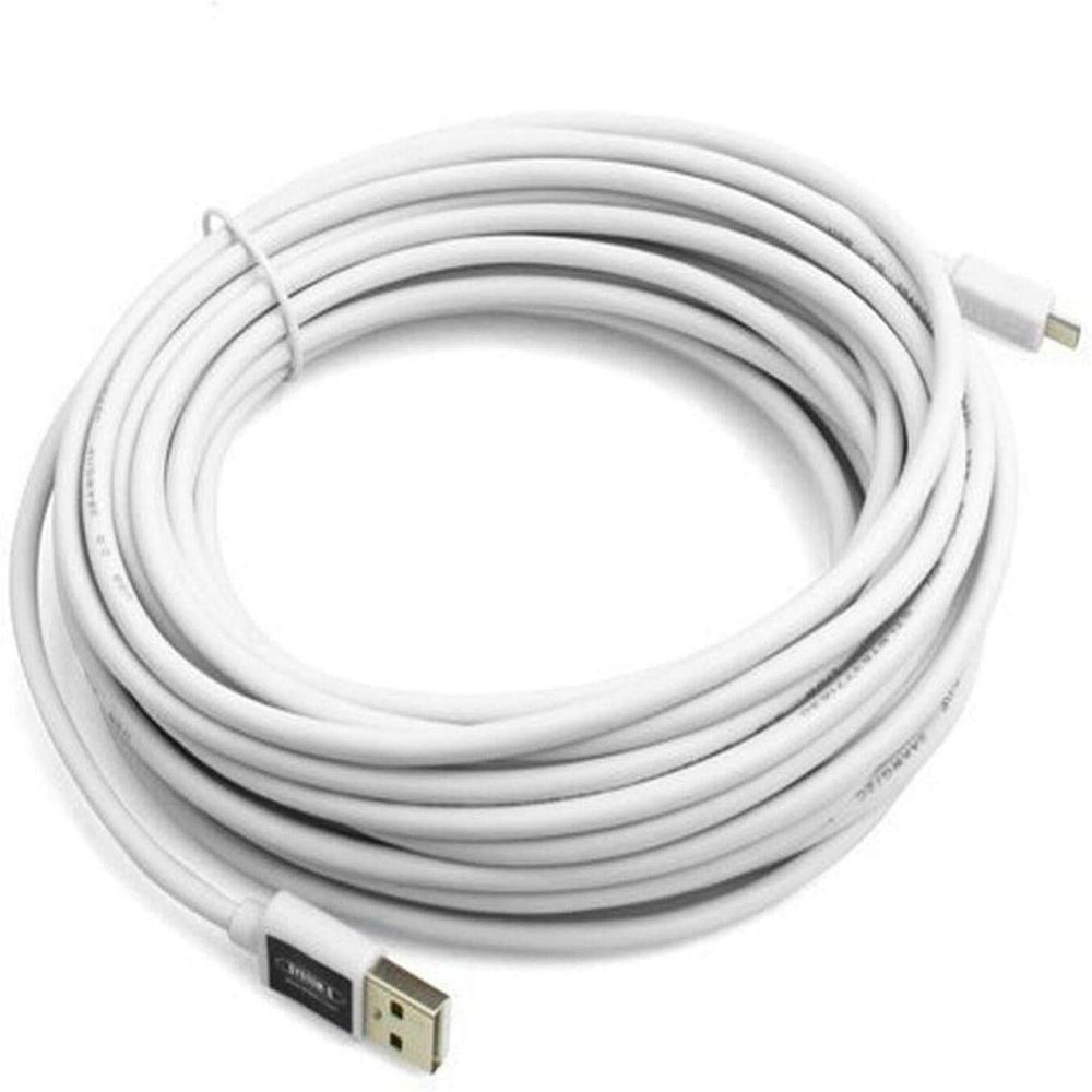 System-S USB 2.0 Cable, 13 m, Micro-B to USB-A, White